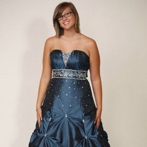 Teal and Crystal Ballgown/Pageant Dress